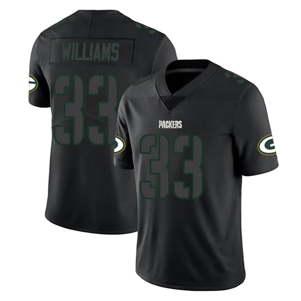 Davalo GB.Packers #33 Evan Williams Player Black Impact Limited Home Game Stitched Jerseys