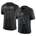 Davalo GB.Packers #33 Evan Williams Player Black Reflective Limited Home Game Stitched Jerseys
