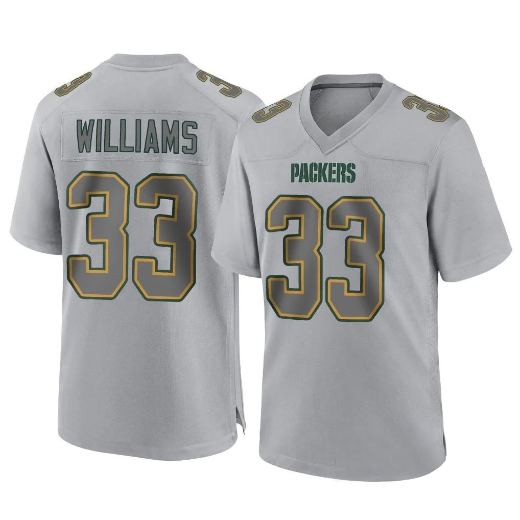 Davalo GB.Packers #33 Evan Williams Player Gray Atmosphere Fashion Home Game Stitched Jerseys