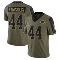 Davalo GB.Packers #44 Zaire Franklin Player Olive Salute To Service Limited Game Stitched Jerseys