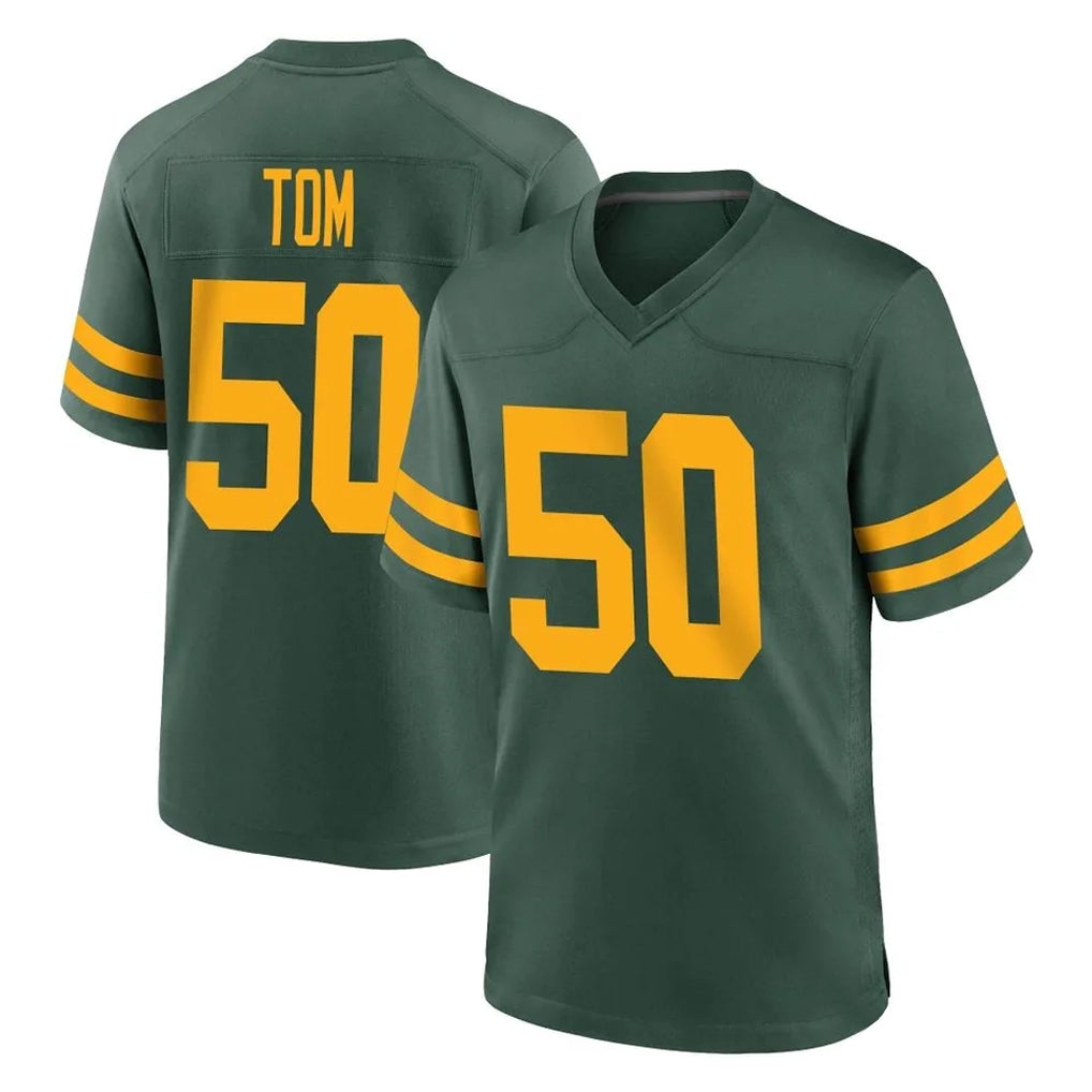 Davalo GB.Packers #50 Zach Tom Player Green Alternate Home Game Stitched Jerseys