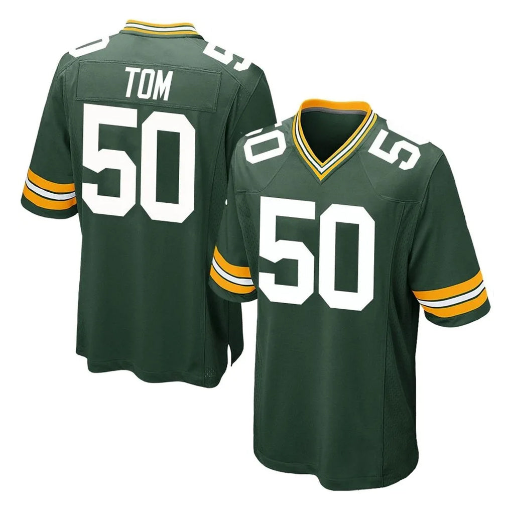 Davalo GB.Packers #50 Zach Tom Player Green Home Game Stitched Jerseys