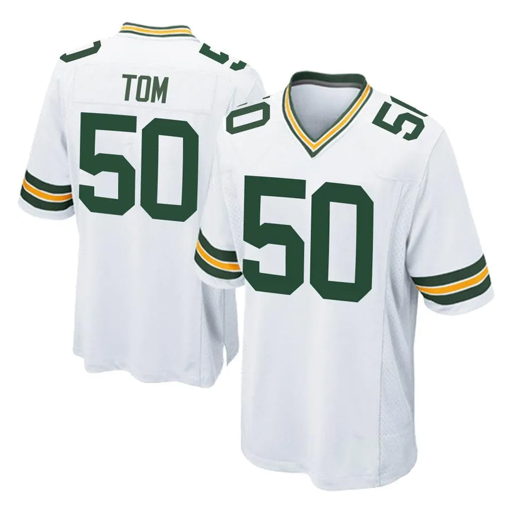 Davalo GB.Packers #50 Zach Tom Player White Home Game Stitched Jerseys