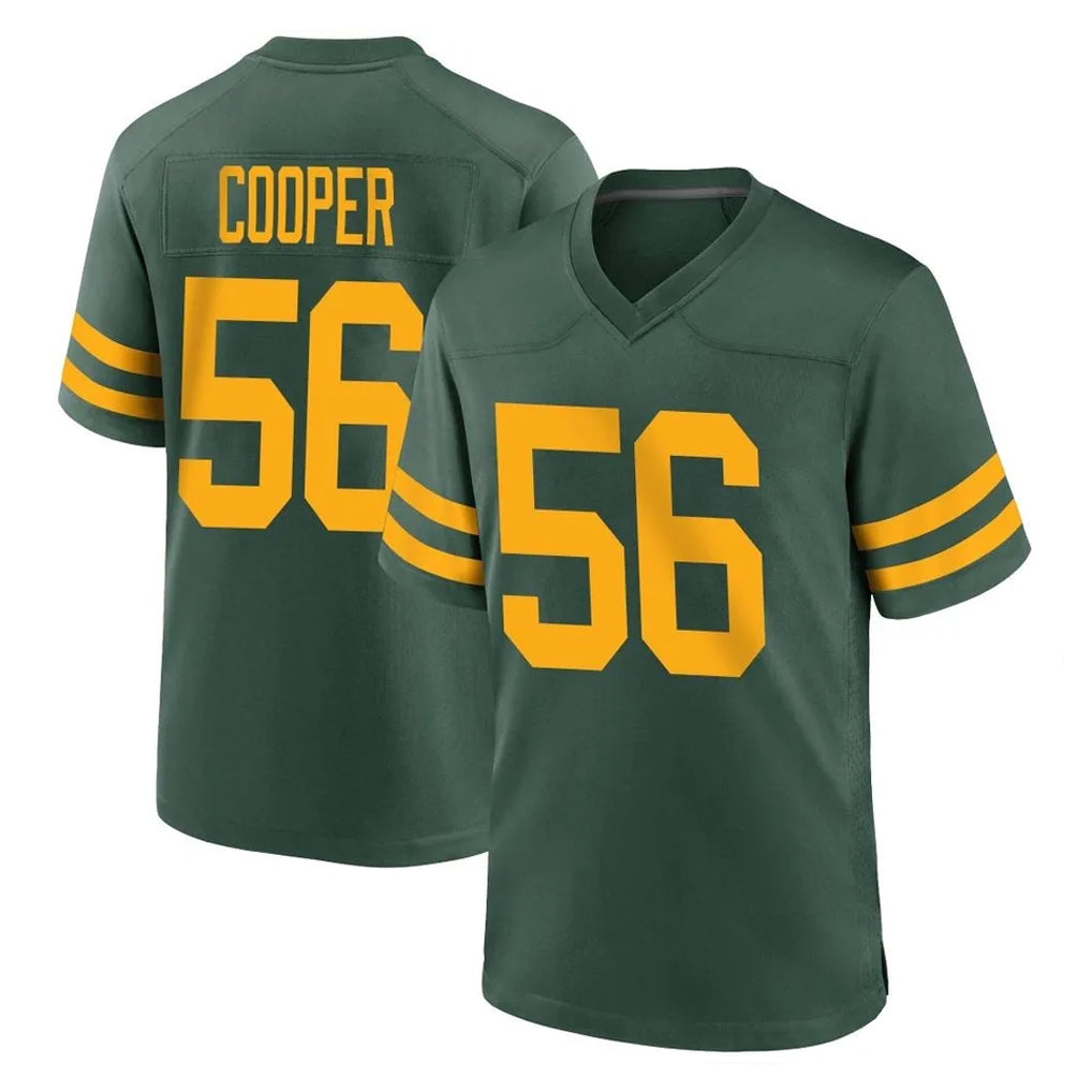 Davalo GB.Packers #56 Edgerrin Cooper Player Green Alternate Home Game Stitched Jerseys