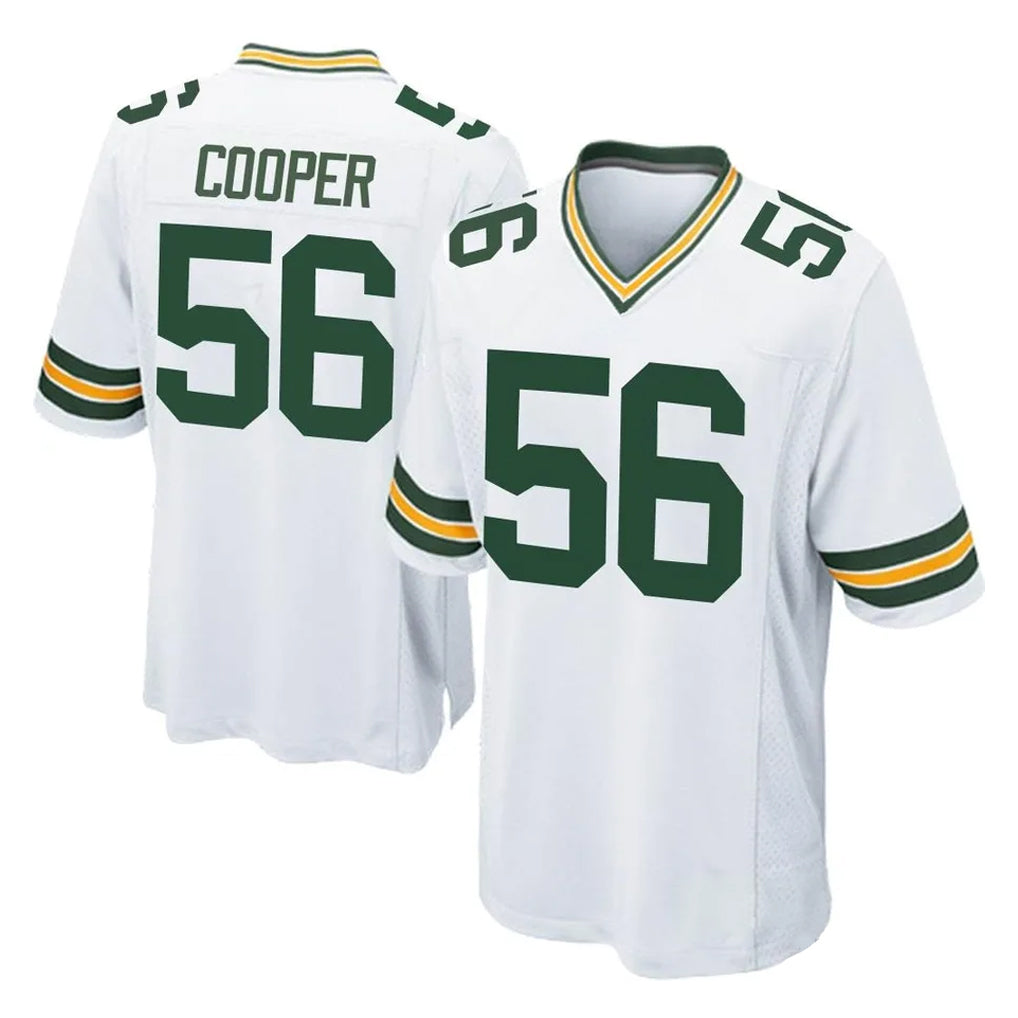 Davalo GB.Packers #56 Edgerrin Cooper Player White Home Game Stitched Jerseys