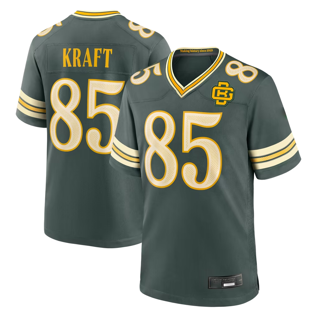 Davalo GB.Packers #85 Tucker Kraft Green 2026 Rivalries Collection Game Stitched Jerseys