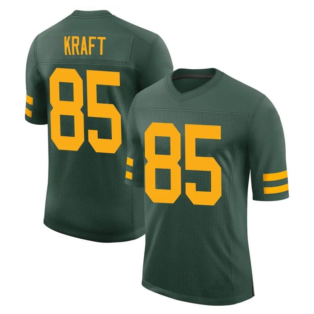 Davalo GB.Packers #85 Tucker Kraft Player Green Alternate Vapor Home Game Stitched Jerseys