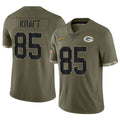 Davalo GB.Packers #85 Tucker Kraft Player Olive Salute To Service Limited Stitched Jerseys
