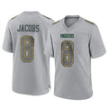 Davalo GB.Packers #8 Josh Jacobs Player Gray Atmosphere Fashion Home Game Stitched Jerseys