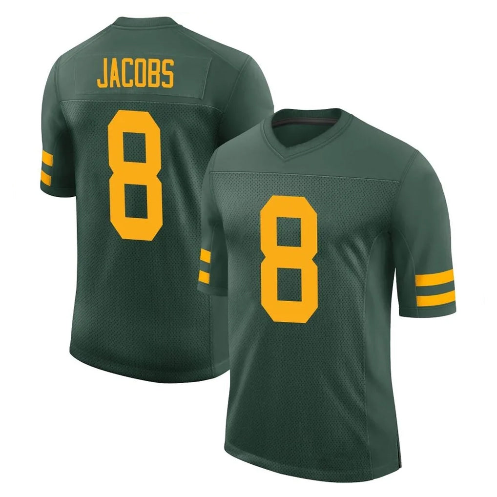 Davalo GB.Packers #8 Josh Jacobs Player Green Alternate Vapor Home Game Stitched Jerseys