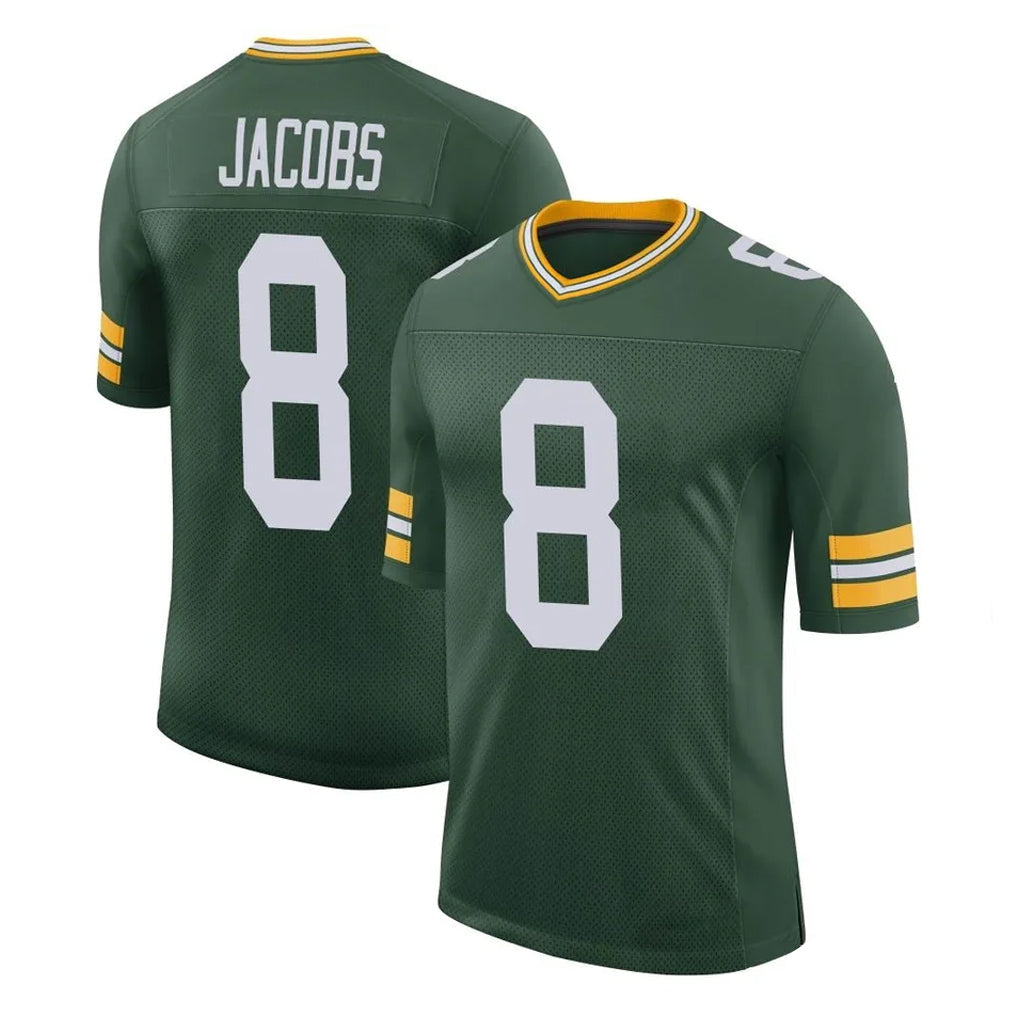 Davalo GB.Packers #8 Josh Jacobs Player Green Limited Classic Home Game Stitched Jerseys