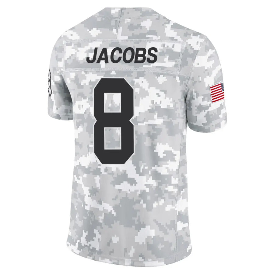 Davalo GB.Packers #8 Josh Jacobs Player Limited Arctic Camo Salute to Service Stitched Jerseys
