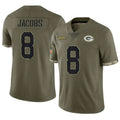 Davalo GB.Packers #8 Josh Jacobs Player Olive Salute To Service Limited Stitched Jerseys