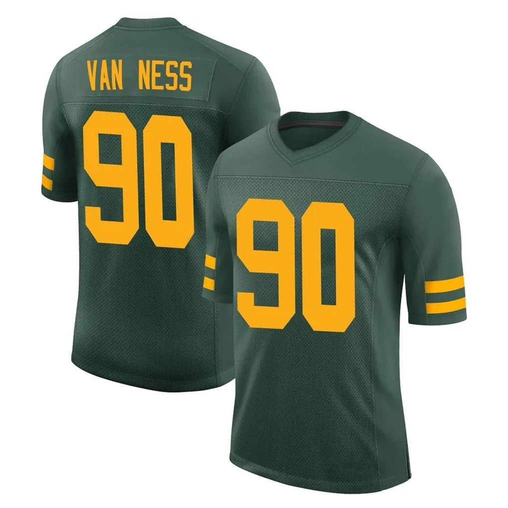 Davalo GB.Packers #90 Lukas Van Ness Player Green Alternate Vapor Home Game Stitched Jerseys