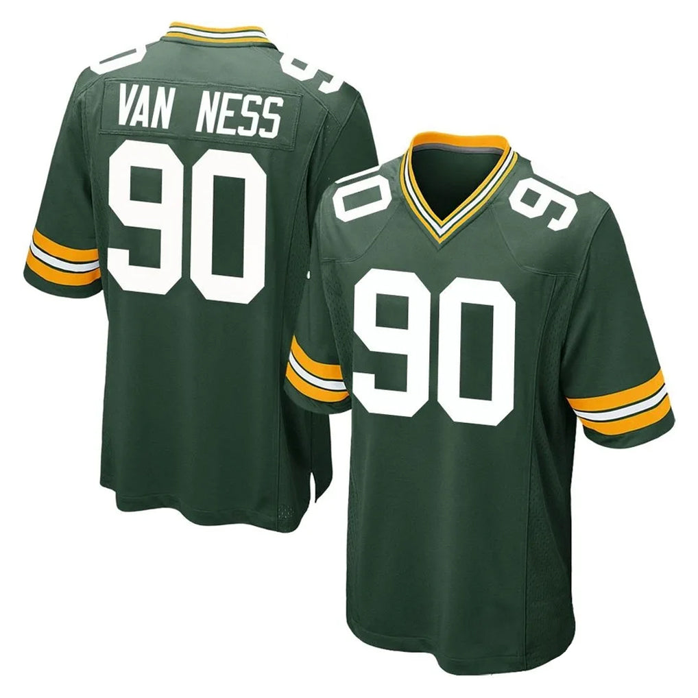 Davalo GB.Packers #90 Lukas Van Ness Player Green Home Game Stitched Jerseys