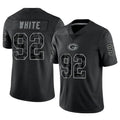 Davalo GB.Packers #92 Reggie White Player Black REFLECTIVE Limited Stitched Jerseys