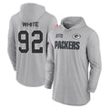 Davalo GB.Packers #92 Reggie White Player Gray Hoodies Game Stitched Jerseys