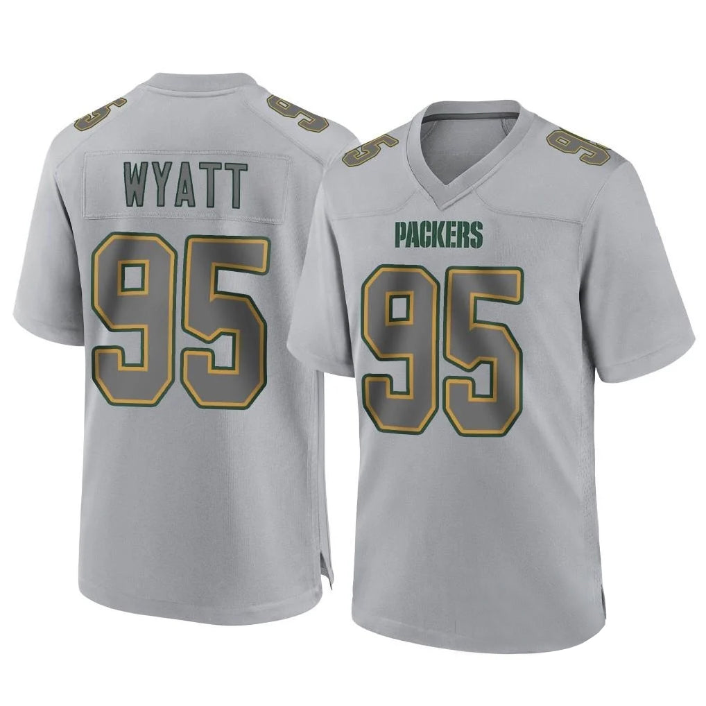 Davalo GB.Packers #95 Devonte Wyatt Player Gray Atmosphere Fashion Home Game Stitched Jerseys