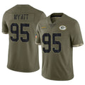 Davalo GB.Packers #95 Devonte Wyatt Player Olive Salute To Service Limited Stitched Jerseys