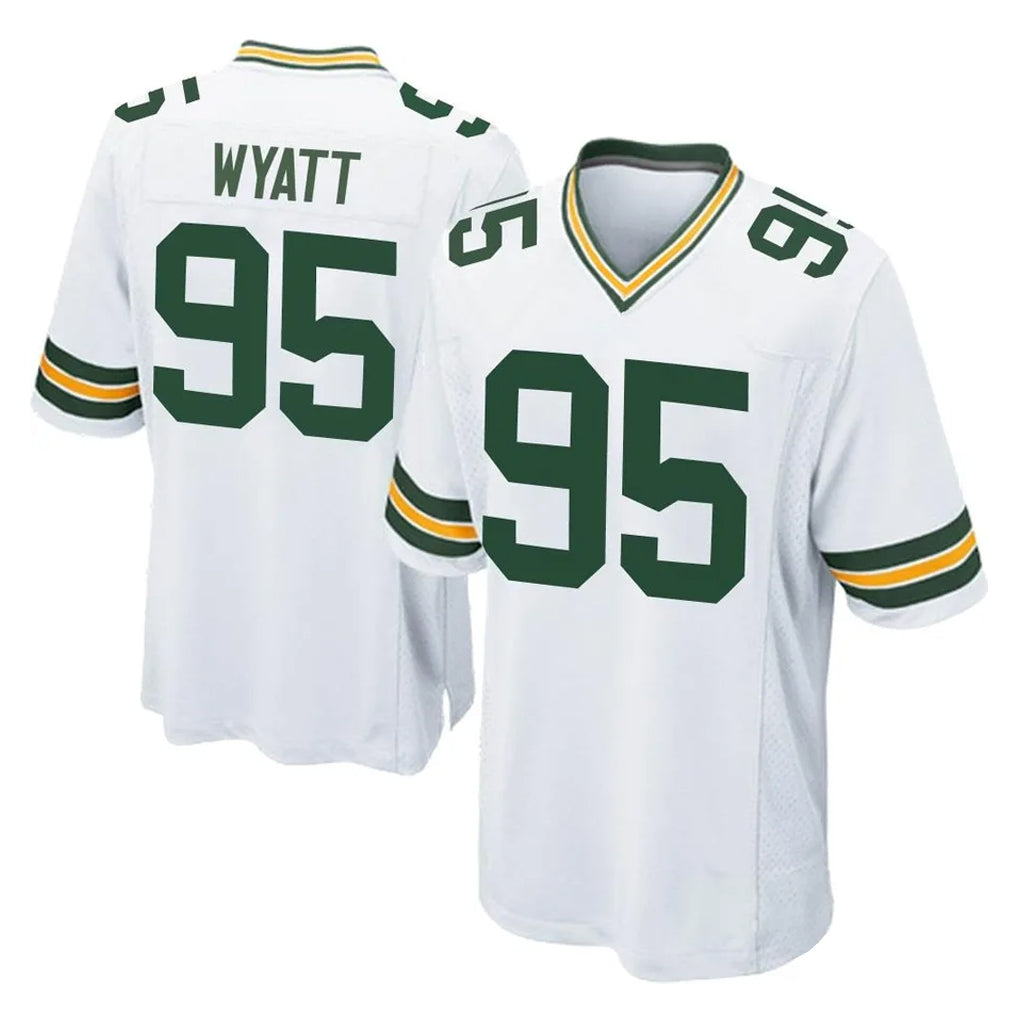 Davalo GB.Packers #95 Devonte Wyatt Player White Home Game Stitched Jerseys