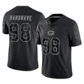 Davalo GB.Packers #98 Javon Hargrave Player Black Reflective Limited Home Game Stitched Jerseys