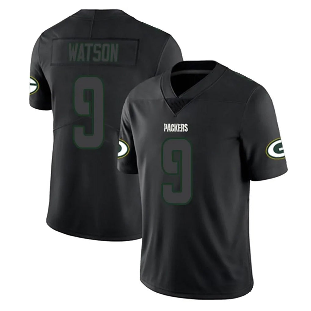 Davalo GB.Packers #9 Christian Watson Player Black Impact Limited Home Game Stitched Jerseys