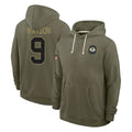 Davalo GB.Packers #9 Christian Watson Player Olive Salute to Service Pullover Hoodies Limited Stitched Jerseys