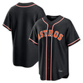 Davalo H.Astros Black Fashion Out Home Game Blank Player Stitched Jerseys
