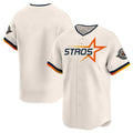 Davalo H.Astros Cream Limited Home Blank Player Stitched Jerseys