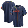 Davalo H.Astros Navy City Connect Home Game Blank Player Stitched Jerseys