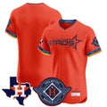 Davalo H.Astros Orange City Connect Texas Patch Vapor Premier Blank Player Limited Elite Home Stitched Jerseys