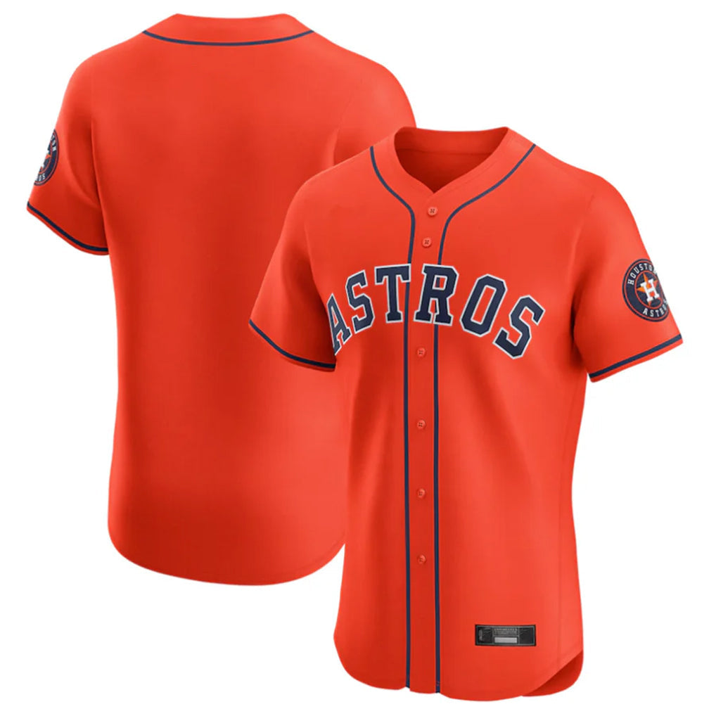 Davalo H.Astros Orange Home Limited Elite Blank Player Stitched Jerseys