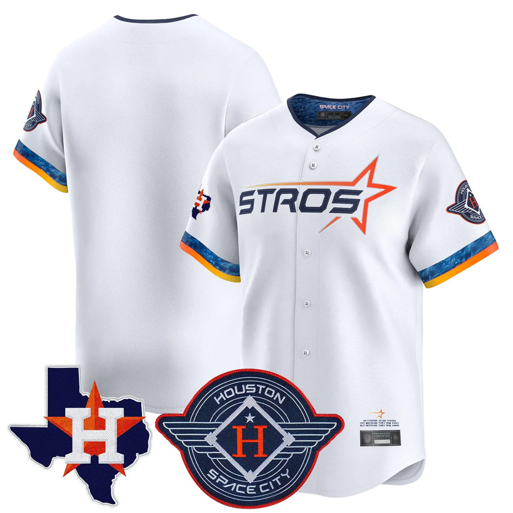 Davalo H.Astros White City Connect Texas Patch Vapor Premier Blank Player Limited Home Stitched Jerseys