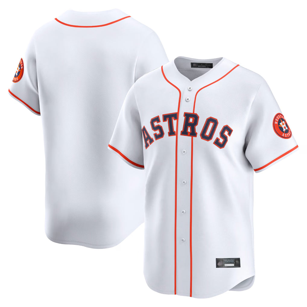 Davalo H.Astros White Home Limited Blank Player Stitched Jerseys