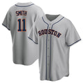 Davalo H.Astros #11 Cam Smith Player Gray Home Game Stitched Jerseys