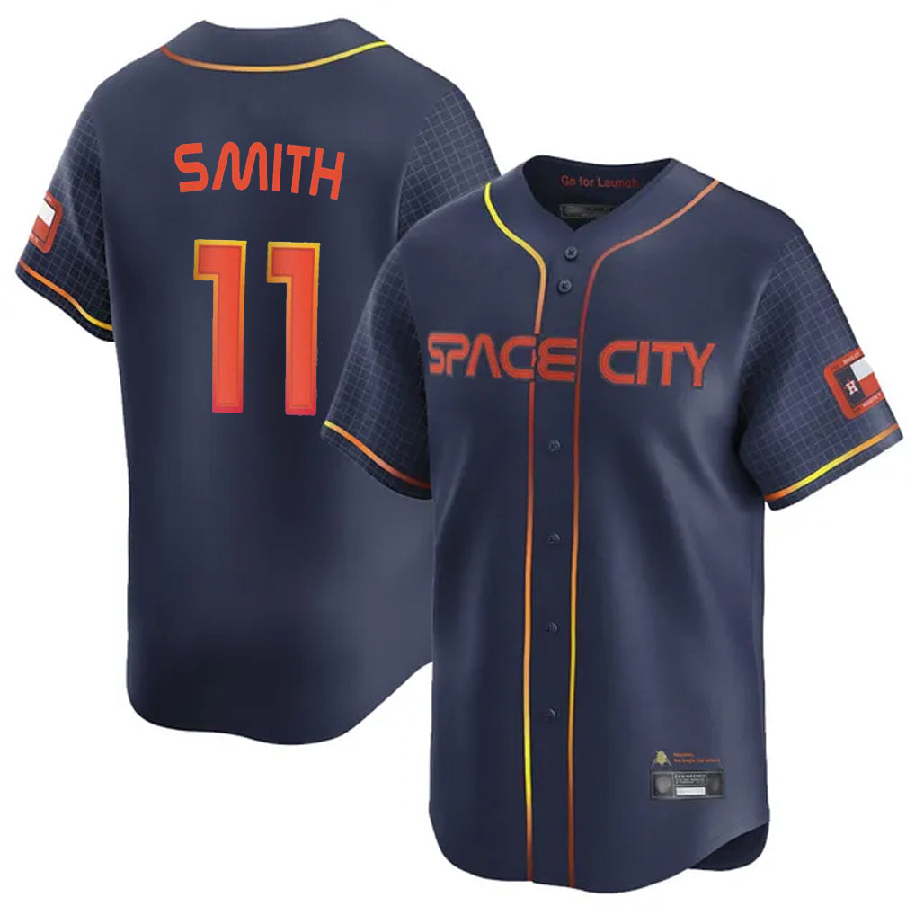 Davalo H.Astros #11 Cam Smith Player Navy City Connect Home Limited Stitched Jerseys
