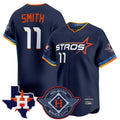 Davalo H.Astros #11 Cam Smith Player Navy City Connect Texas Patch Vapor Premier Limited Home Stitched Jerseys