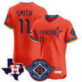 Davalo H.Astros #11 Cam Smith Player Orange City Connect Texas Patch Vapor Premier Limited Elite Home Stitched Jerseys