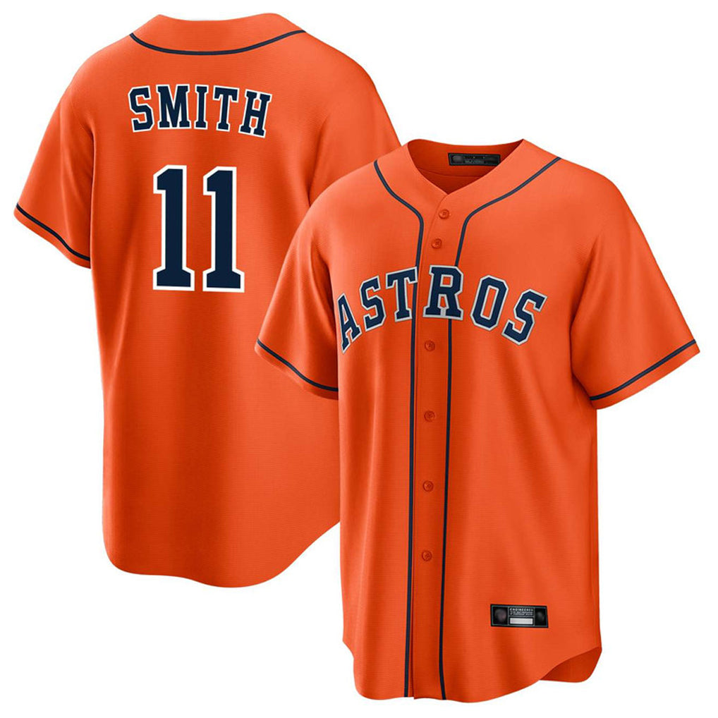 Davalo H.Astros #11 Cam Smith Player Orange Home Game Stitched Jerseys