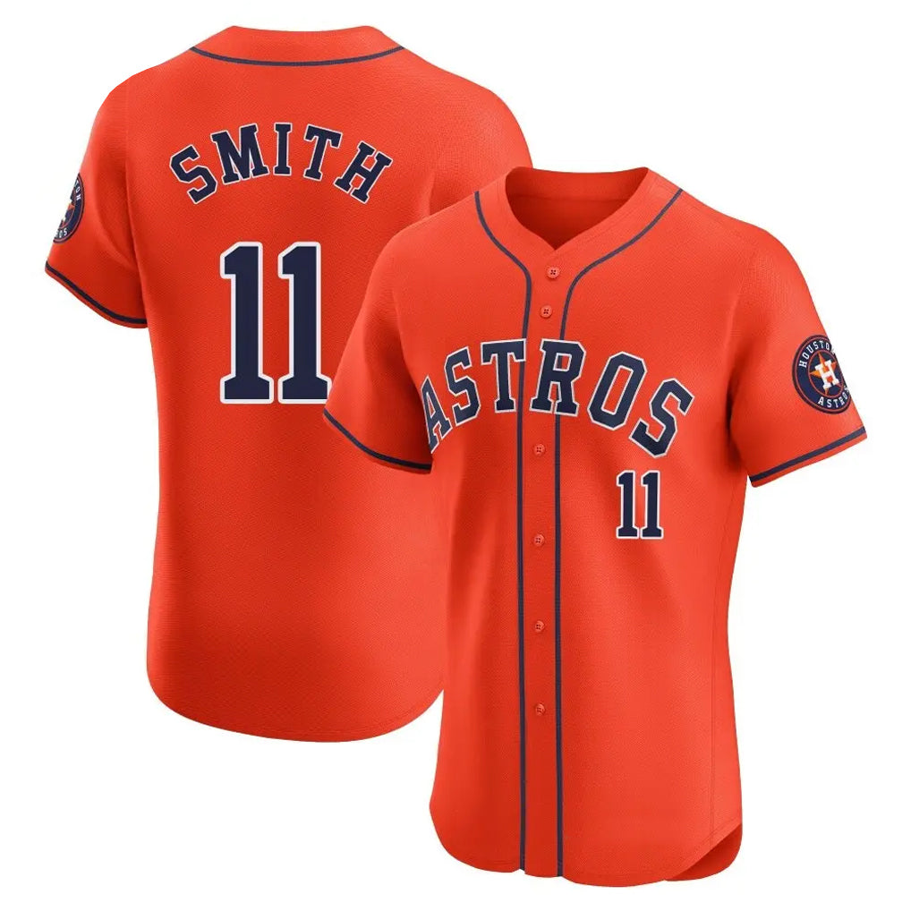 Davalo H.Astros #11 Cam Smith Player Orange Home Limited Elite Stitched Jerseys