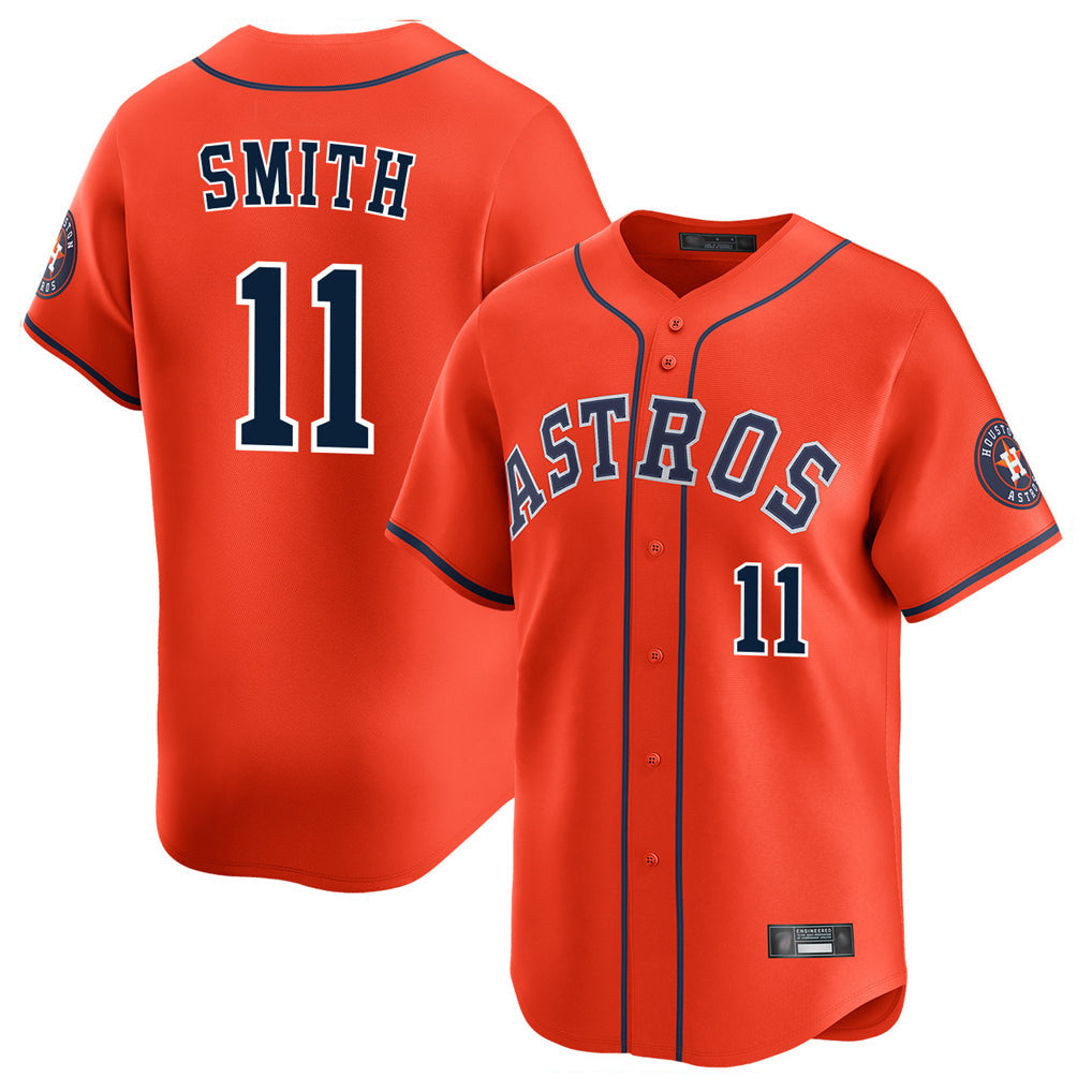 Davalo H.Astros #11 Cam Smith Player Orange Home Limited Stitched Jerseys
