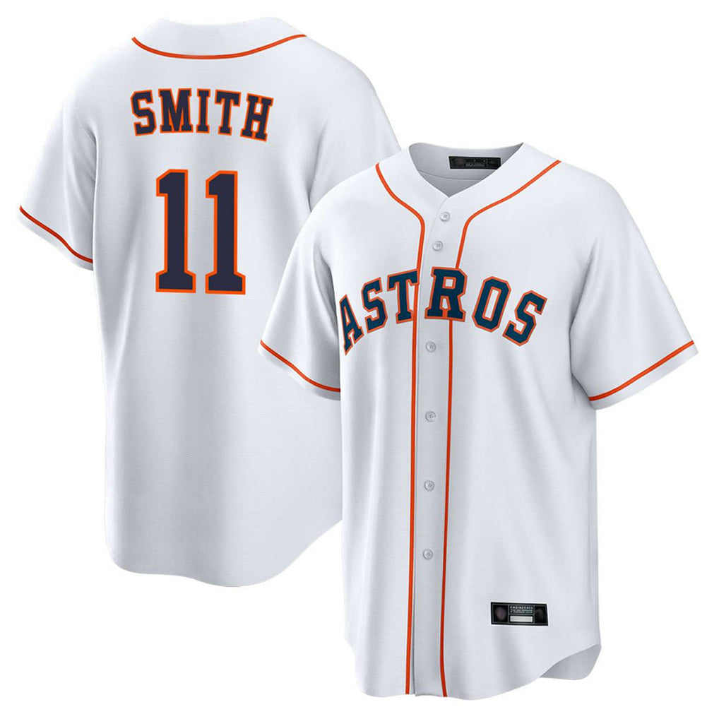 Davalo H.Astros #11 Cam Smith Player White Home Game Stitched Jerseys