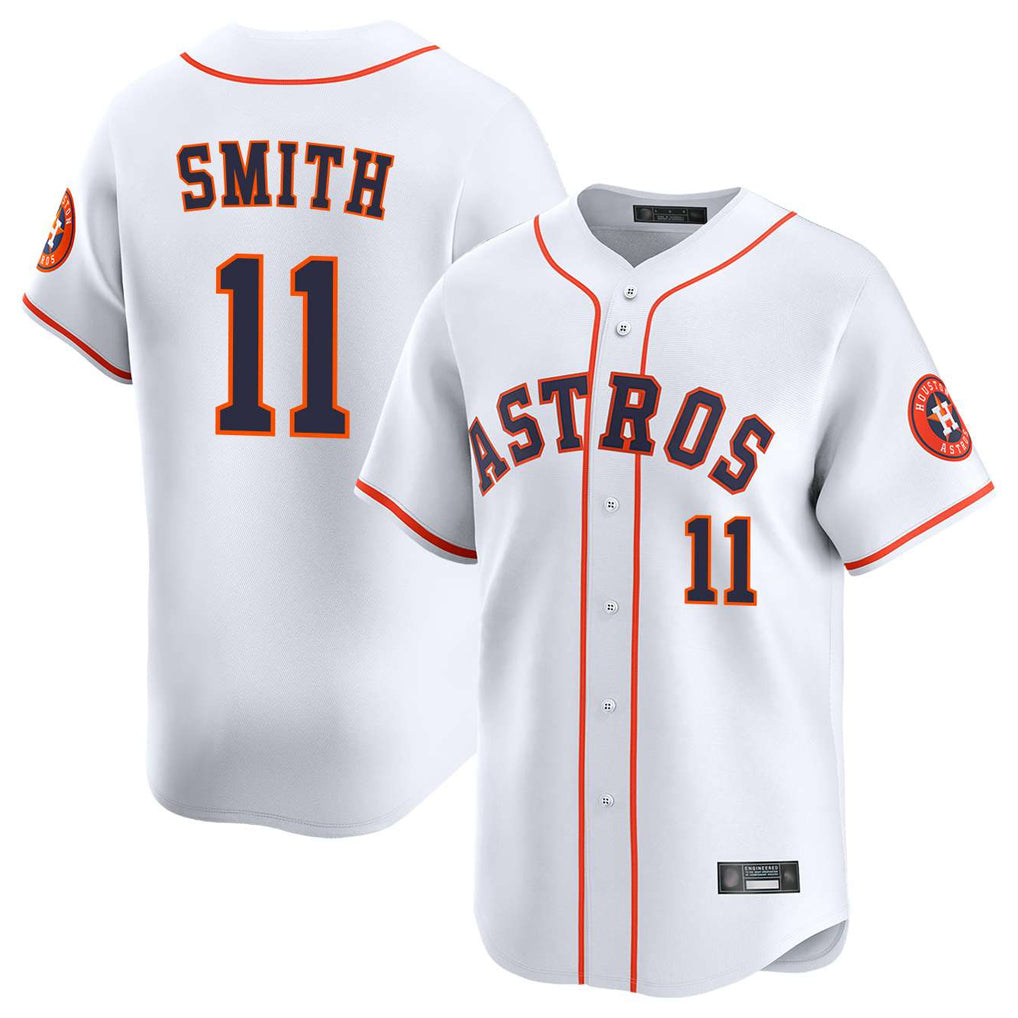 Davalo H.Astros #11 Cam Smith Player White Home Limited Stitched Jerseys