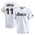 Davalo H.Astros #11 Cam Smith Player White Throwback Cooperstown Collection Limited Stitched Jerseys