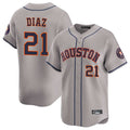 Davalo H.Astros #21 Yainer Diaz Player Gray Home Limited Stitched Jerseys
