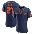 Davalo H.Astros #21 Yainer Diaz Player Navy City Connect Limited Elite Home Stitched Jerseys