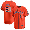 Davalo H.Astros #21 Yainer Diaz Player Orange Home Limited Stitched Jerseys