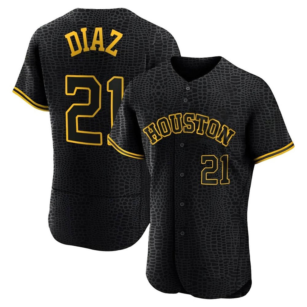 Davalo H.Astros #21 Yainer Diaz Player Snake Skin City Limited Elite Home Stitched Jerseys
