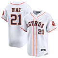 Davalo H.Astros #21 Yainer Diaz Player White Home Limited Stitched Jerseys