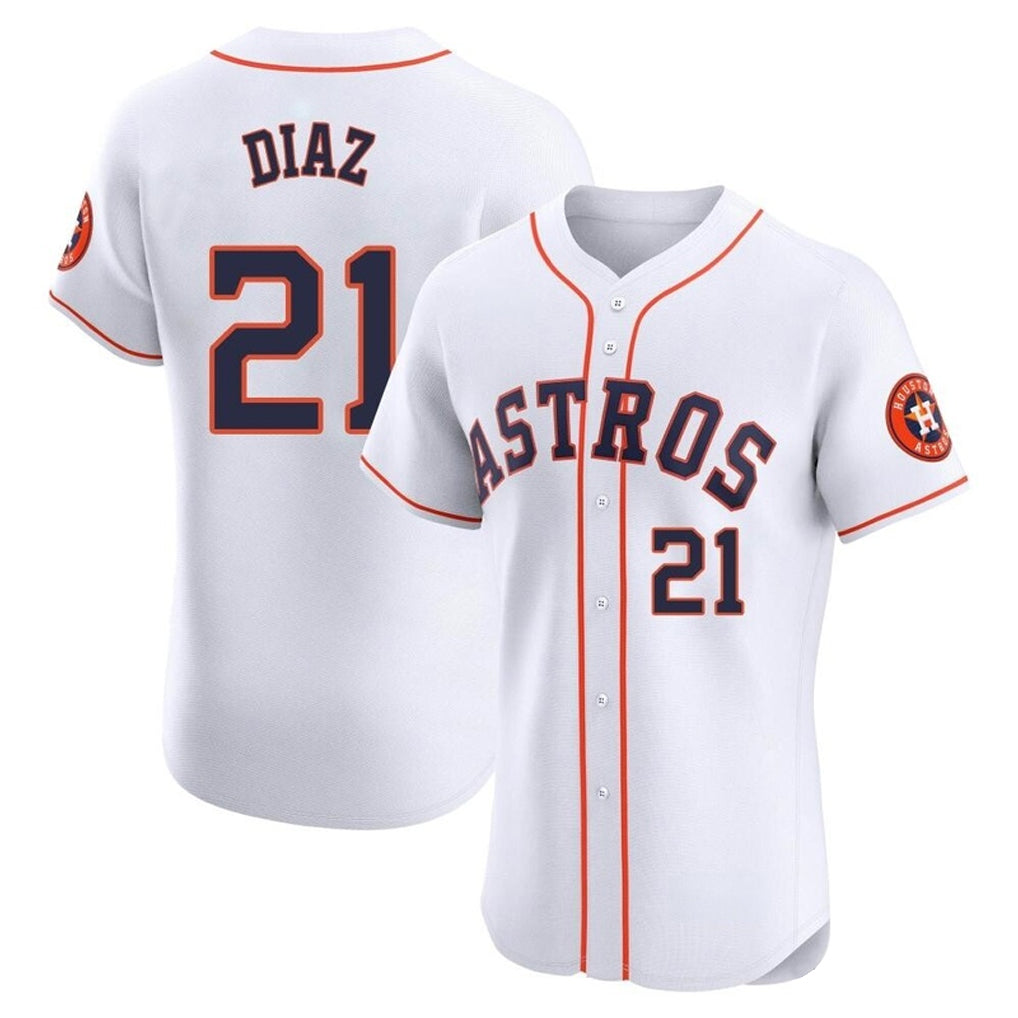 Davalo H.Astros #21 Yainer Diaz Player White Limited Elite Home Stitched Jerseys